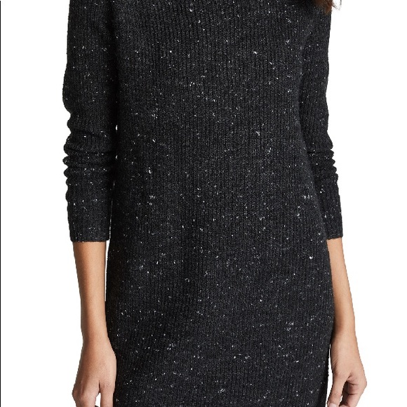 NWT! Madewell Sweater Long Sleeve Mini Dress Size Small Charcoal Gray - Picture 4 of 8